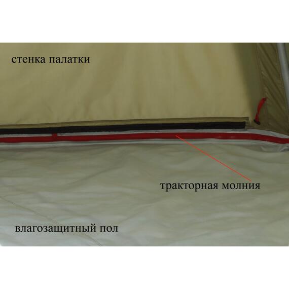 Пол влагозащитный ЛОТОС 5У ПУ4000 (крепление на молнии к внешнему тенту палатки), фото , изображение 2