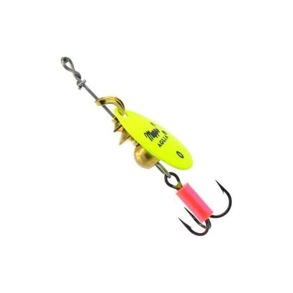 Блесна вращающаяся MEPPS AGLIA FLUO Chartreuse 0 (2,5 г), Цвет: Chartreuse/Кислотно-зеленый, Вес блесны (г): 2,5, фото 