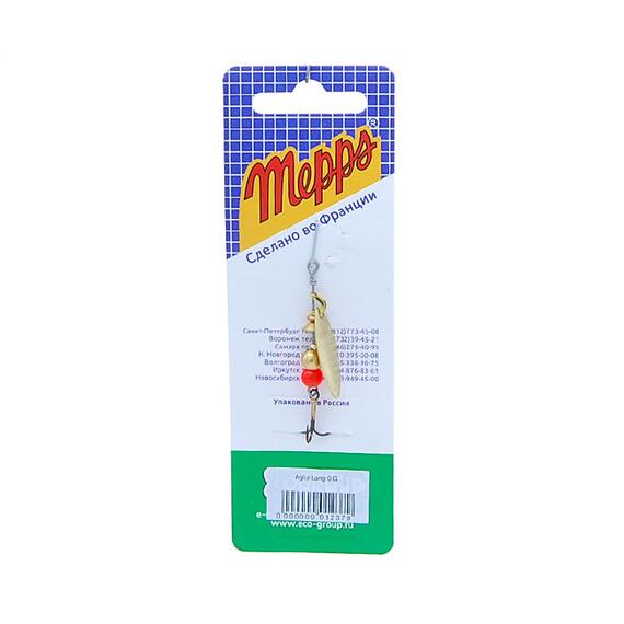 Блесна Mepps Aglia Long 0 OR золото 2,5g (B34), Цвет: Gold, Вес блесны (г): 2,5, фото , изображение 3