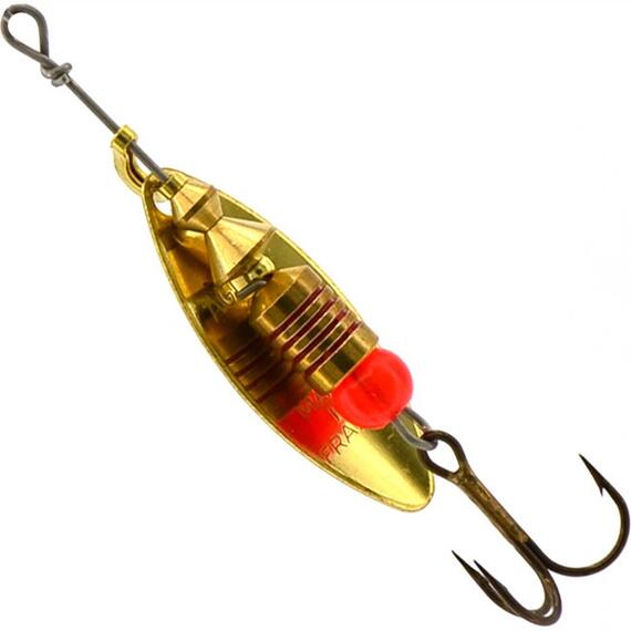 Блесна Mepps Aglia Long Rainbow 1 OR золото/бел.наклейка 4,5g (C63), Цвет: Gold, Вес блесны (г): 4,5, фото , изображение 2