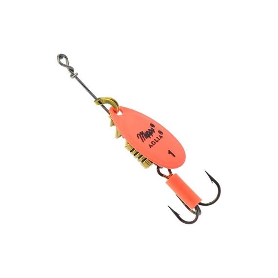 Блесна Mepps Aglia Fluo 1 Orange 3,5g (C18), Цвет: Orange/Оранжевая, Вес блесны (г): 3,5, фото 