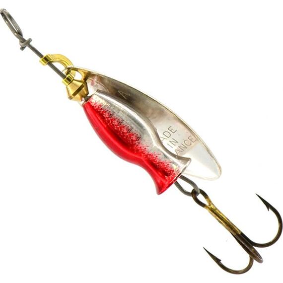 Блесна Mepps Aglia Long Heavy 1 AG PTS Rouge серебро/красн.точки 8g (C55), Цвет: Silver/Красные точки, Вес блесны (г): 8, фото , изображение 2