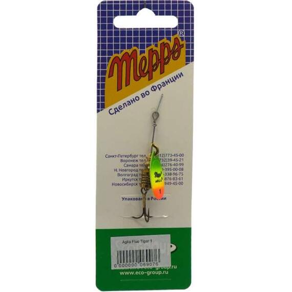 Блесна Mepps Aglia Fluo 1 OR/TIGER 3,5g (C17), Цвет: Tiger/Тигр, Вес блесны (г): 3,5, фото , изображение 3
