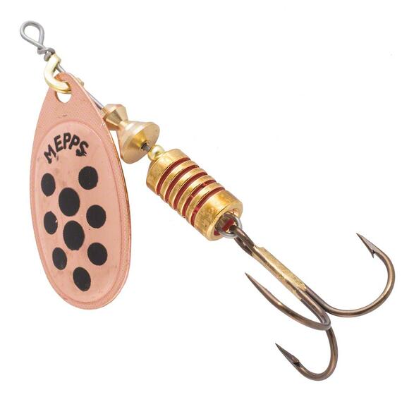 Блесна Mepps Aglia PTS 2 Noirs CU медь/черн.точ 4,5g (D06), Цвет: Медь/Черная, Вес блесны (г): 4,5, фото , изображение 2