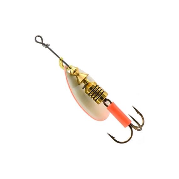 Блесна Mepps Aglia Fluo 2 PHOSPHO фосфор 4,5g (D18), Цвет: Phospho/Белая (светится в темноте), Вес блесны (г): 4,5, фото , изображение 2