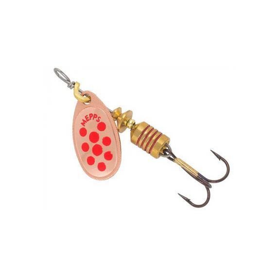 Блесна Mepps Aglia PTS 2 Rouges CU медь/красн.точ 4,5g (D09), Цвет: Медь/Красная, Вес блесны (г): 4,5, фото , изображение 2