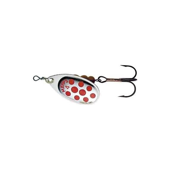 Блесна Mepps Aglia PTS 4 Rouges AG серебро/красн.точ 9g (F06), Цвет: Серебро/Красная, Вес блесны (г): 9, фото 