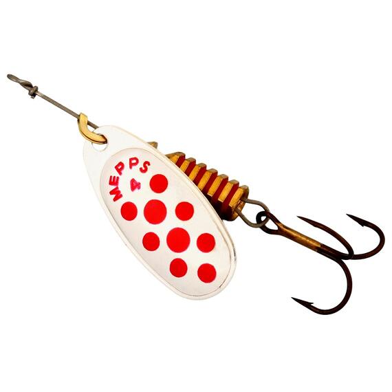 Блесна Mepps Aglia PTS 4 Rouges AG серебро/красн.точ 9g (F06), Цвет: Серебро/Красная, Вес блесны (г): 9, фото , изображение 3