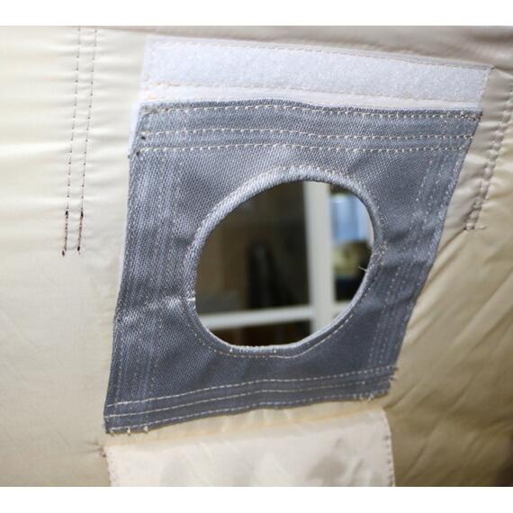 ТЕРМОСТОЙКАЯ НАКЛАДКА НА ОКНО ПОД ГАЗООТВОДНУЮ ТРУБУ