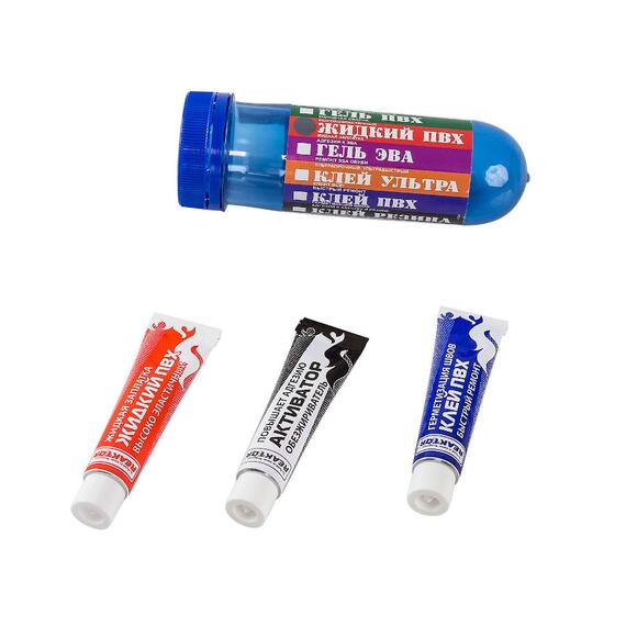 Ремнабор №3 Reaktor (жидкий ПВХ, клей ПВХ, активатор, пенал) зеленый, фото , изображение 2