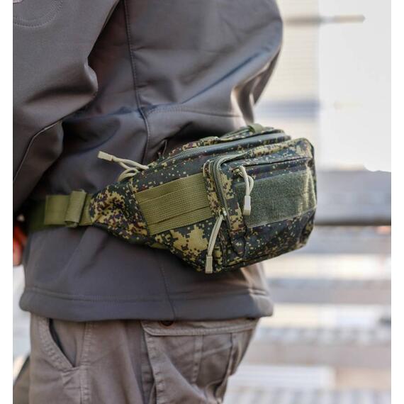 Сумка поясная Реплика США CH-066 (hdt), Цвет: зеленый пиксель, фото , изображение 7