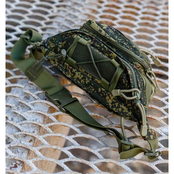 Сумка поясная Реплика США CH-066 (hdt), Цвет: зеленый пиксель, фото , изображение 4