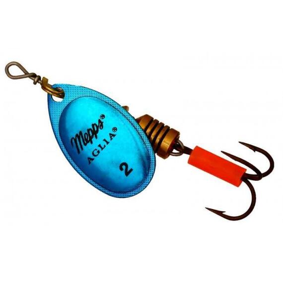 Блесна Mepps Platinum 2 AG/BLEU серебро/синяя 4,5g (D14), Цвет: Blue/Silver (Синяя/Серебро), Вес блесны (г): 4,5, фото , изображение 2
