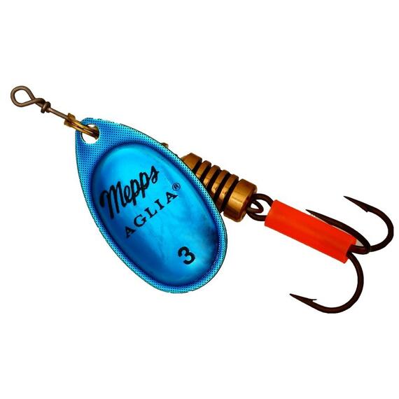 Блесна Mepps Platinum 3 AG/BLEU серебро/синяя 6,5g (E14), Цвет: Blue/Silver (Синяя/Серебро), Вес блесны (г): 6,5, фото 