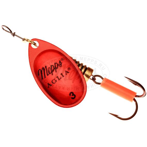 Блесна Mepps Platinum 3 AG/ROUGE серебро/красная 6,5g (E15), Цвет: Red/Silver (Красная/Серебро), Вес блесны (г): 6,5, фото , изображение 2