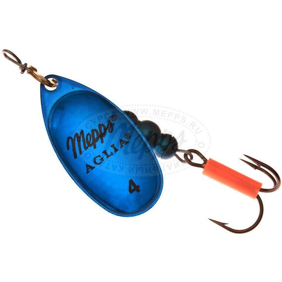 Блесна Mepps Platinum 4 AG/BLEU серебро/синяя 9g (F07), Цвет: Blue/Silver (Синяя/Серебро), Вес блесны (г): 9, фото , изображение 2