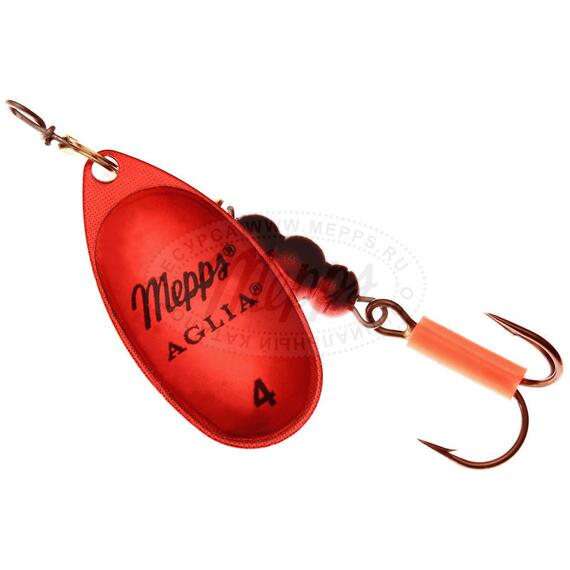 Блесна Mepps Platinum 4 AG/ROUGE серебро/красная 9g (F08), Цвет: Red/Silver (Красная/Серебро), Вес блесны (г): 9, фото , изображение 2