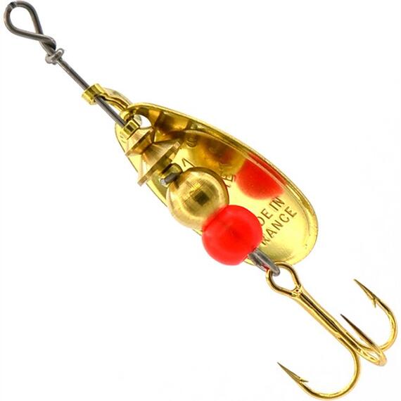 Блесна Mepps Black Fury 1 Chart OR золото/зел.точ 3,5g (C27), фото , изображение 3