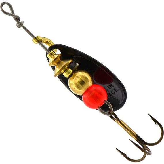 Блесна Mepps Black Fury 1 Orange N черный/красн.точ 3,5g (C34), фото , изображение 3