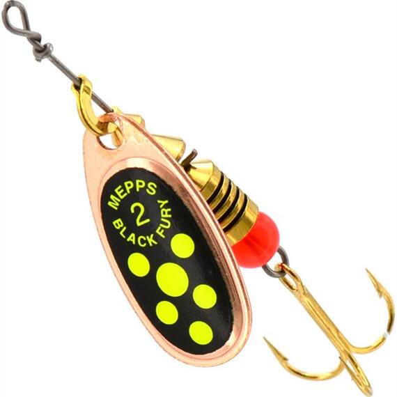 Блесна Mepps Black Fury 2 Chart CU медь/зел.точ 4,5g (D23), фото 