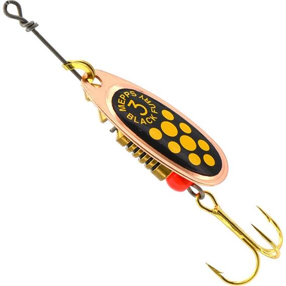 Блесна Mepps Black Fury 3 Jaune CU медь/желт.точ 6,5g (E27), фото , изображение 2
