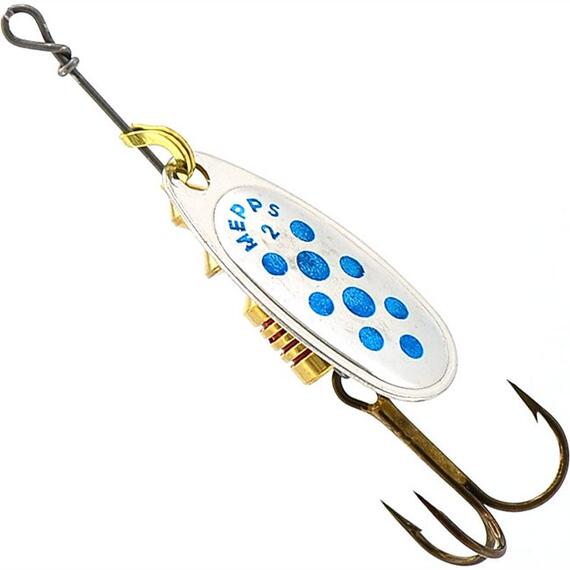Блесна Mepps Comet 2 AG/ PTS Blues серебро/синие.точ 4,5g (D38), фото 
