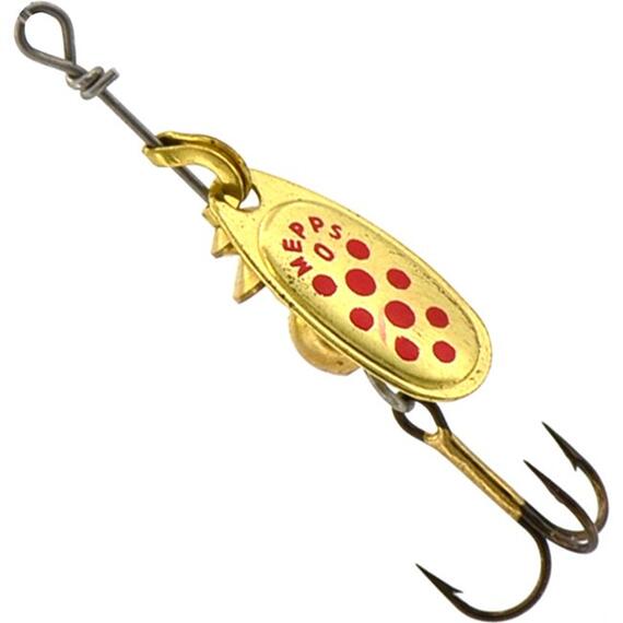 Блесна Mepps Comet 0 OR/ PTS Rouges золото/красн.точ 2g (B29), фото 