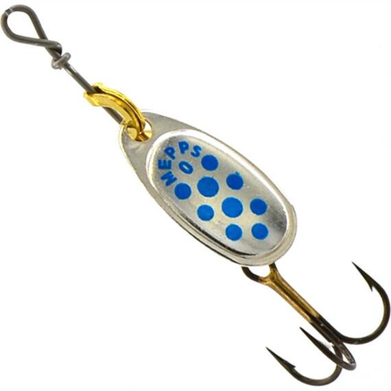 Блесна Mepps Comet 0 AG/ PTS Blues серебро/синие.точ 2g (B26), фото , изображение 3