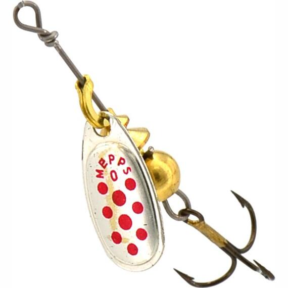 Блесна Mepps Comet 0 AG/ PTS Rouges серебро/красн.точ 2g (B27), фото , изображение 3