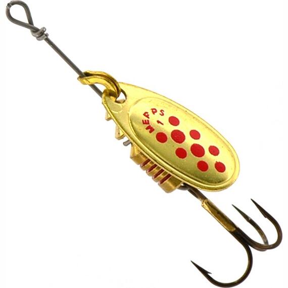 Блесна Mepps Comet 1 OR/ PTS Rouges золото/красн.точ 3,5g (C43), фото 