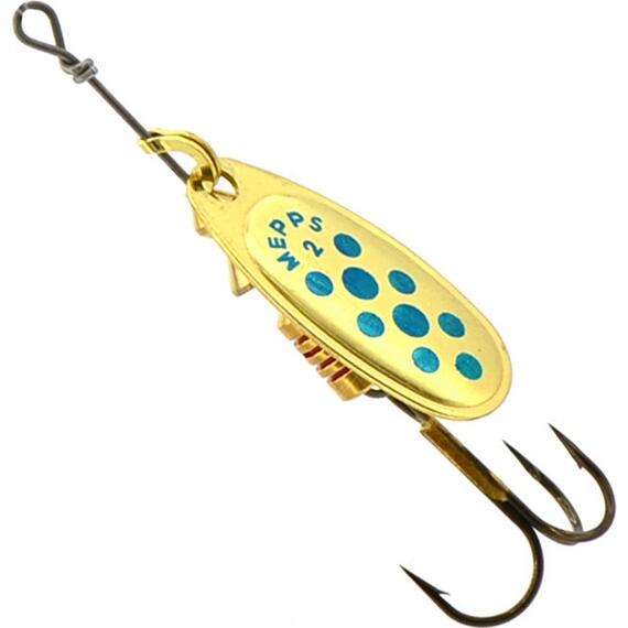 Блесна Mepps Comet 2 OR/ PTS Blues золото/синие.точ 4,5g (D40), фото 