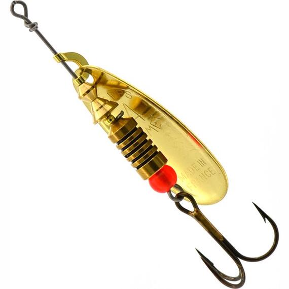Блесна Mepps Black Fury 4 Jaune OR золото/желт.точ 8g (F21), фото , изображение 3