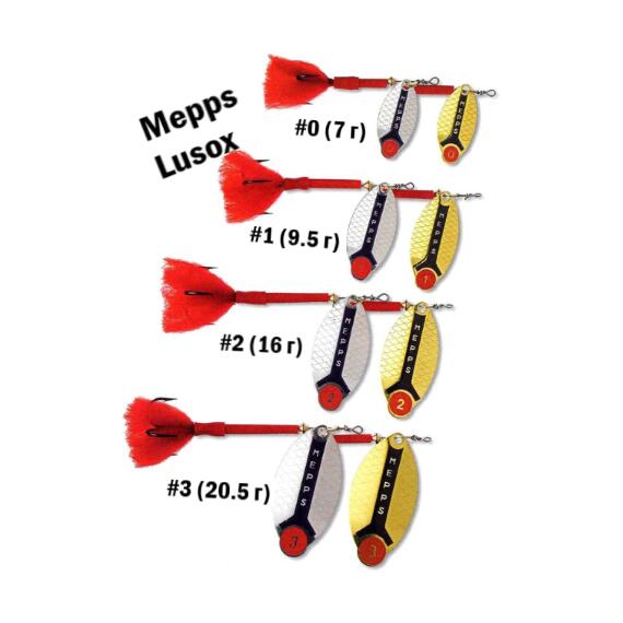 Блесна Mepps Lusox 1 OR золото 9,5g (H28), Цвет: Gold, Вес блесны (г): 9.5, фото , изображение 2