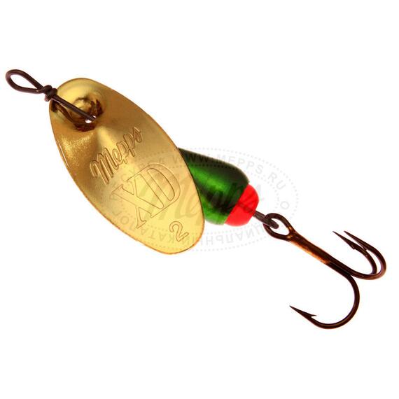 Блесна Mepps XD 2 PLATINUM OR золото-Green 5g (D53), фото 