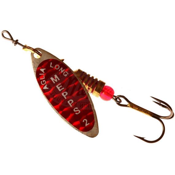 Блесна Mepps Aglia Long Redbo 2 AG серебро/красн.наклейка 7g (D49), Цвет: Red/Silver (Красная/Серебро), Вес блесны (г): 7, фото 