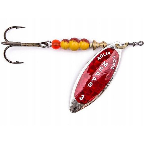 Блесна Mepps Aglia Long Redbo 3 AG серебро/красн.наклейка 11,5g (E44), Цвет: Red/Silver (Красная/Серебро), Вес блесны (г): 11.5, фото , изображение 2