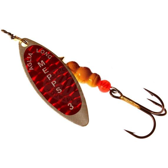 Блесна Mepps Aglia Long Redbo 3 AG серебро/красн.наклейка 11,5g (E44), Цвет: Red/Silver (Красная/Серебро), Вес блесны (г): 11.5, фото 