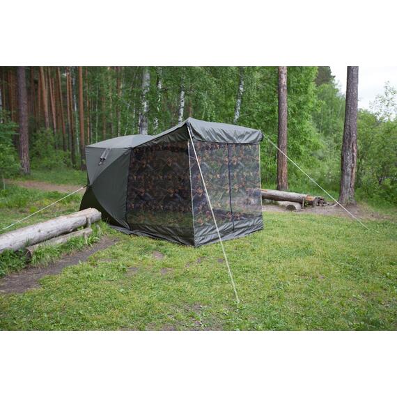 Палатка Пингвин Mr. Fisher Шелтерс 215 с москитной сеткой и шторкой на откидной стенке, фото , изображение 4