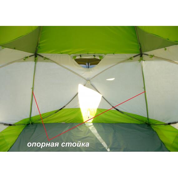 Утепленная зимняя палатка Лотос КубоЗонт 4 Классик Термо (Салатовый) 2022, фото , изображение 24
