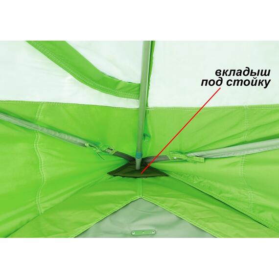 Утепленная зимняя палатка Лотос КубоЗонт 4 Компакт Термо (Серо-Салатовый) Модель 2022, фото , изображение 25