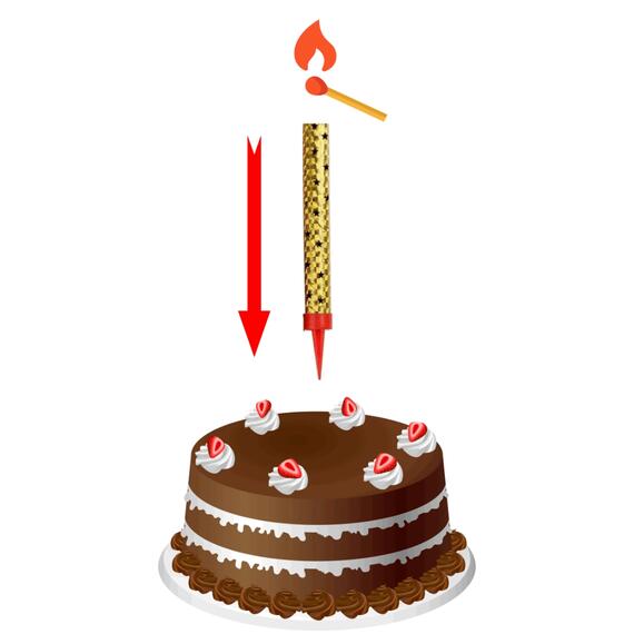 Свечи в торт XL МЕГАПИР (золото, 4 шт.), фото , изображение 3