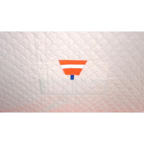 Зимняя палатка Пингвин 2 Термолайт (Бело-оранжевая), Цвет: белый/оранжевый, Комплектация: палатка, чехол, инструкция, Вместимость (чел): 2, Кол-во граней: 6, фото , изображение 12