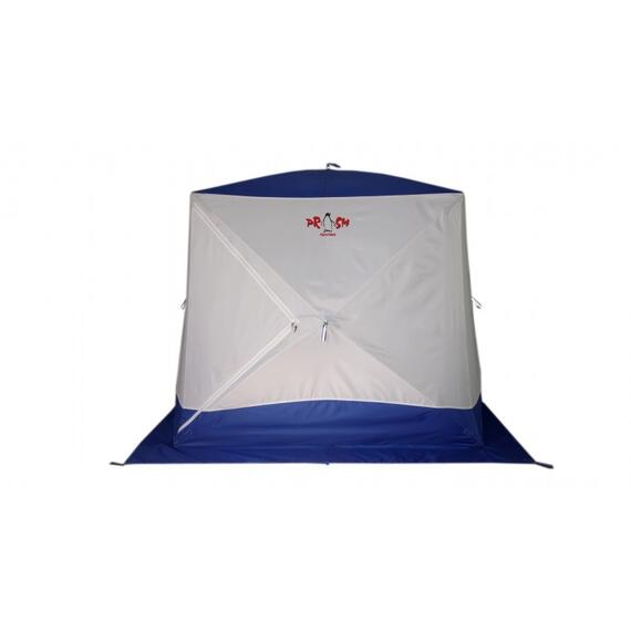 Зимняя палатка Пингвин Призма (1-сл.) Композит 185*185 бело-синий, Цвет: белый/синий, Комплектация: палатка, чехол, инструкция, Вместимость (чел): 2, фото 