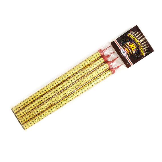 Свечи в торт XL МЕГАПИР (золото, 4 шт.), фото , изображение 2