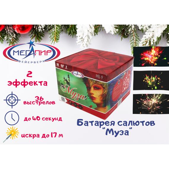 Батарея салютов Муза МЕГАПИР, фото 