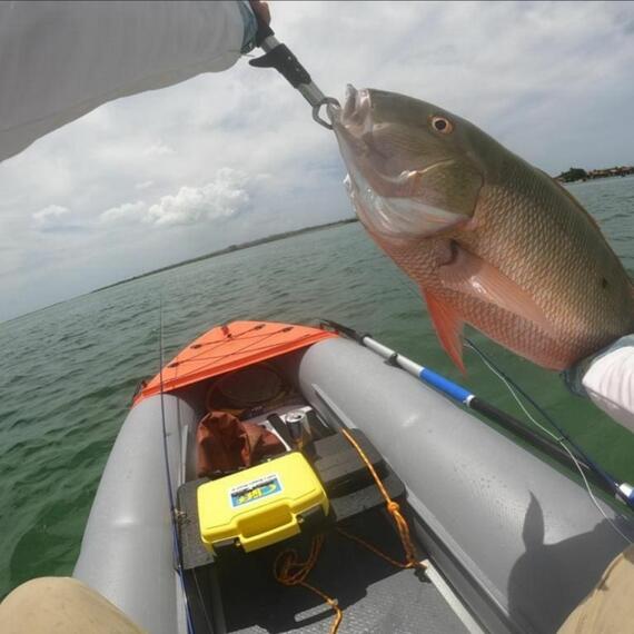Каяк рыболовный Ондатра 400 (Оранжевый), Расцветка: оранжевый-серый, фото , изображение 16