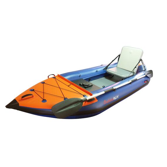 Каяк рыболовный Ондатра 400 (Синий), Расцветка: синий-оранжевый, фото , изображение 5