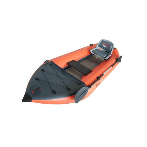Каяк рыболовный Ондатра 400 (Оранжевый), Расцветка: оранжевый-серый, фото , изображение 2