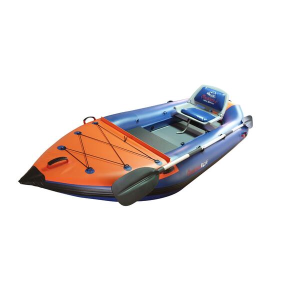 Каяк рыболовный Ондатра 400 (Синий), Расцветка: синий-оранжевый, фото 