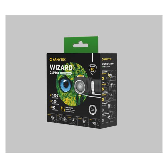 Фонарь Armytek Wizard C1 Pro Magnet USB+18350 / 930 лм / 70°:120° Теплый свет, фото , изображение 6